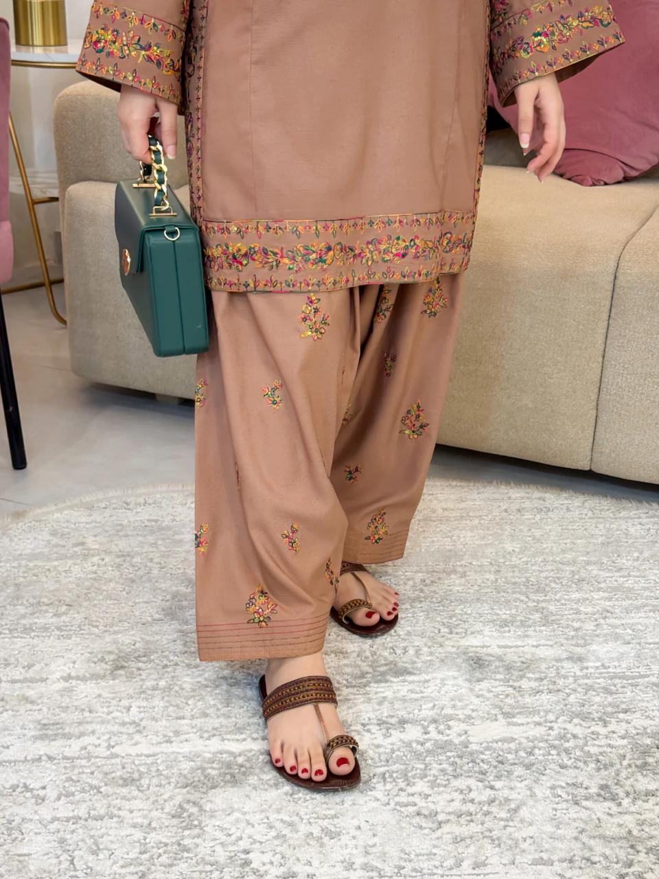 Fefa Emb Farshi Shalwar Set
