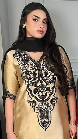 Gold Zauq Embroidered 3Pc