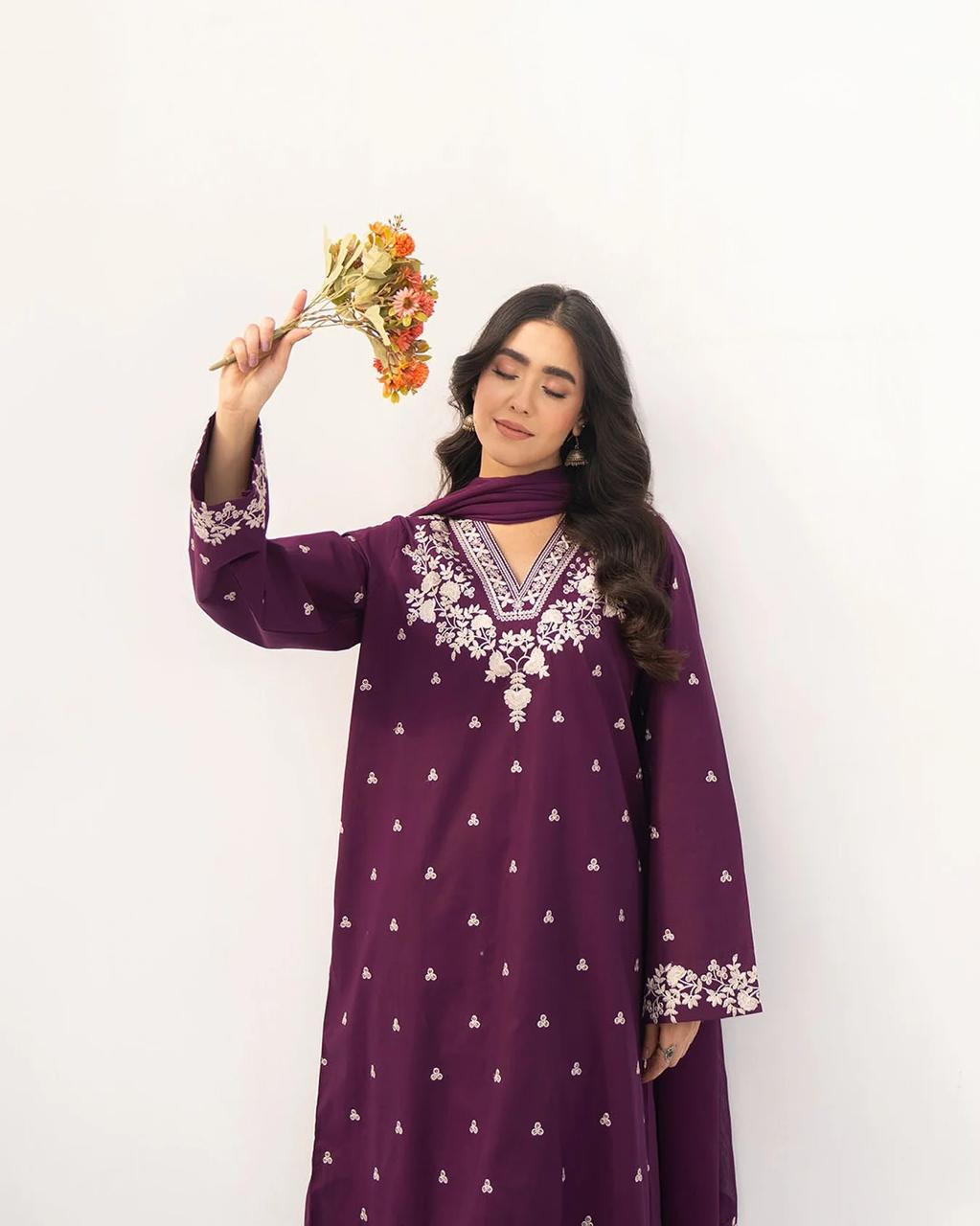 Rivaj Embroidered 3Pc