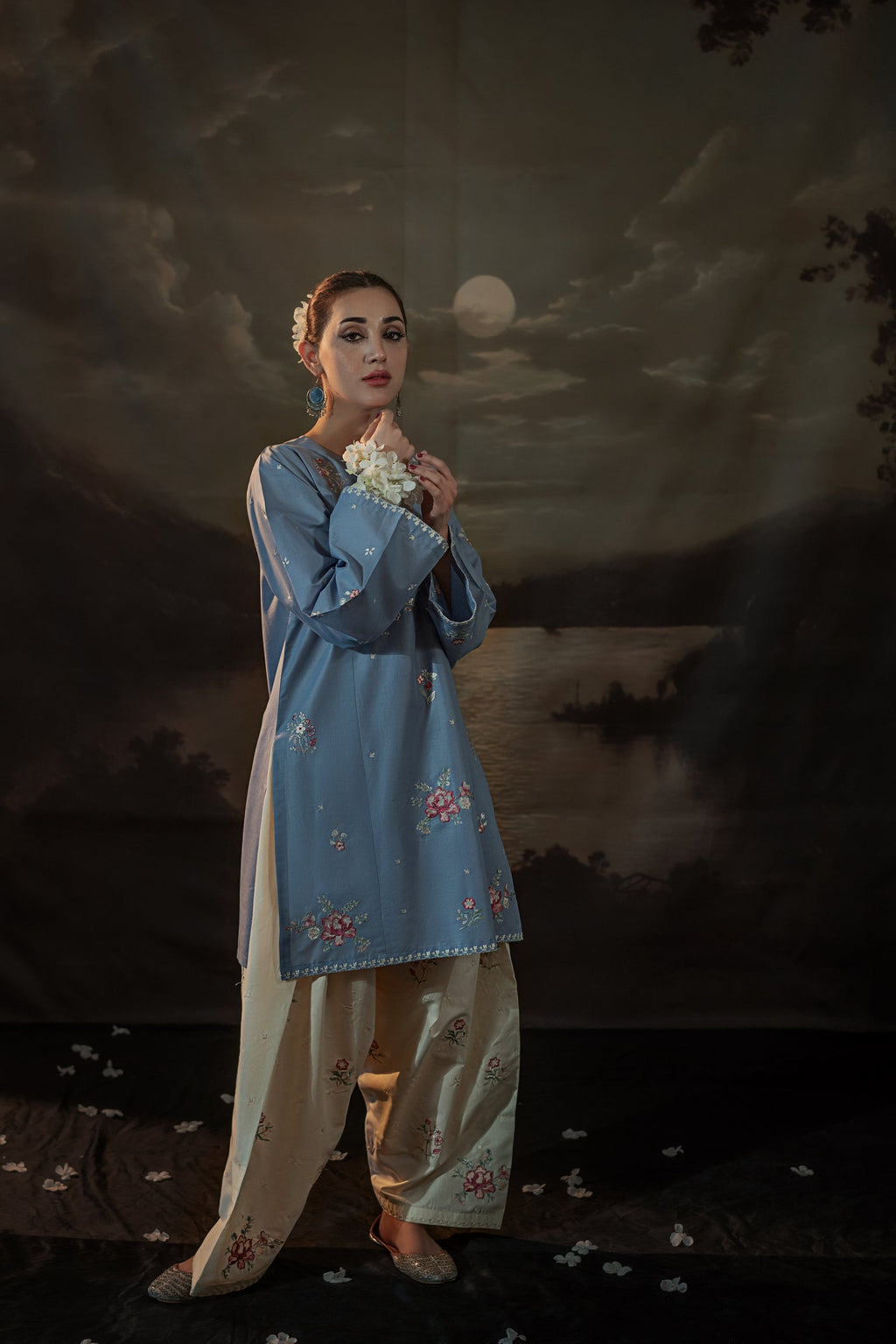 Fiza Embroidered Set