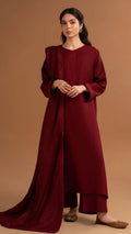 Maroon Embroidery 3pc