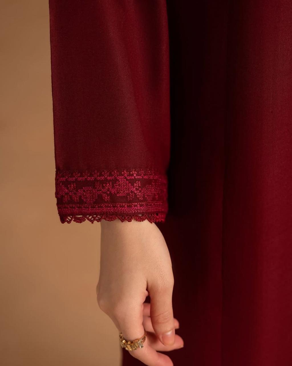 Maroon Embroidery 3pc