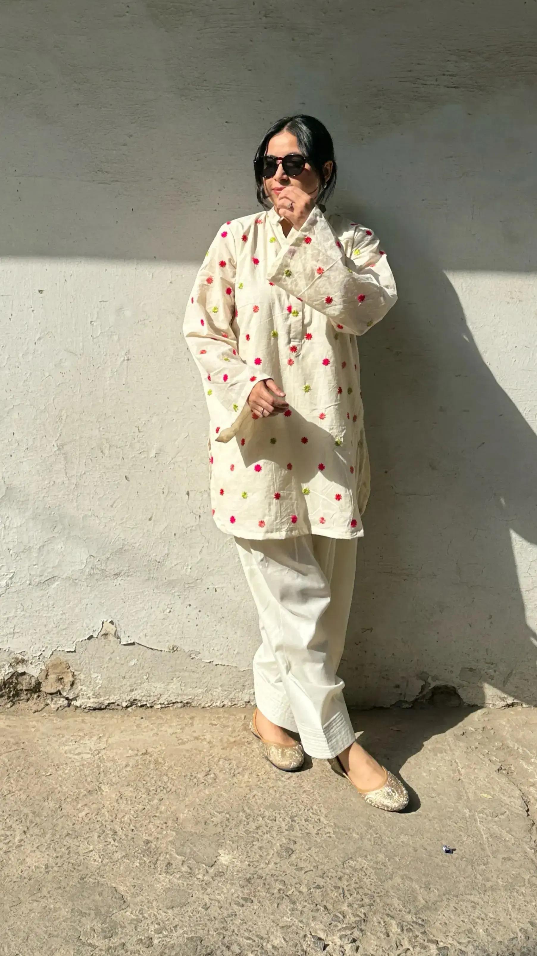 Heer Emb Farshi Shalwar Set