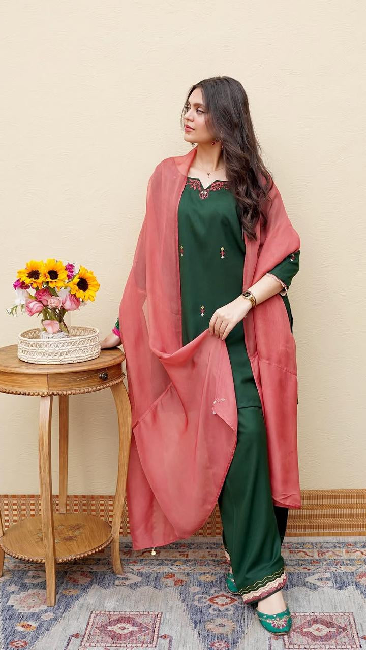 Hasena Emb Farshi Shalwar Set