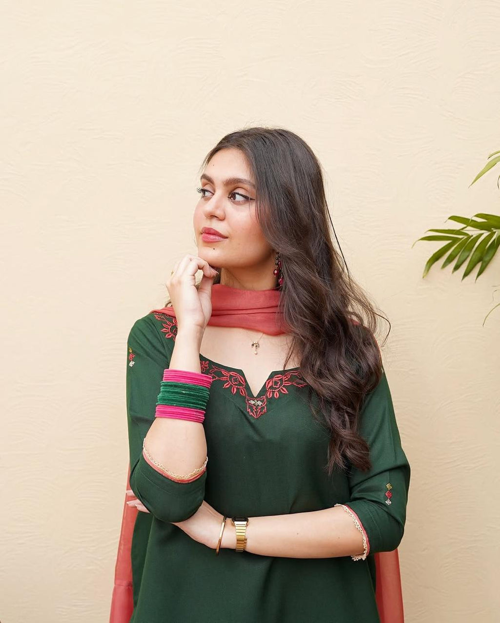 Hasena Emb Farshi Shalwar Set