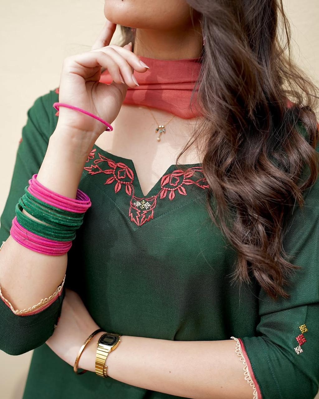 Hasena Emb Farshi Shalwar Set