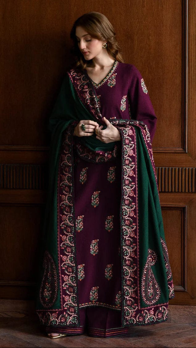 Hezlin Emb Shawl 3pc Set