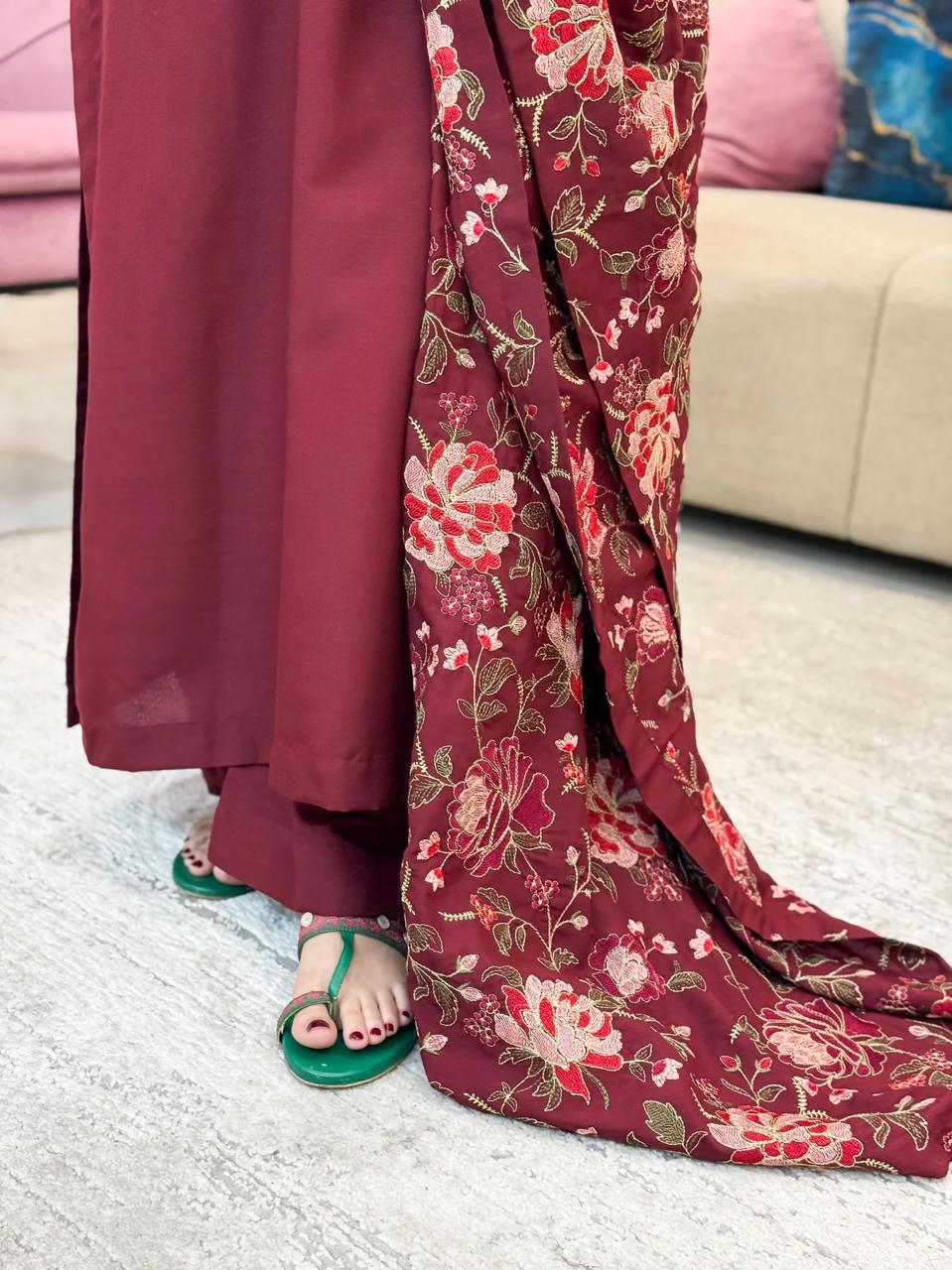 Afsana Emb Shawl 3pc