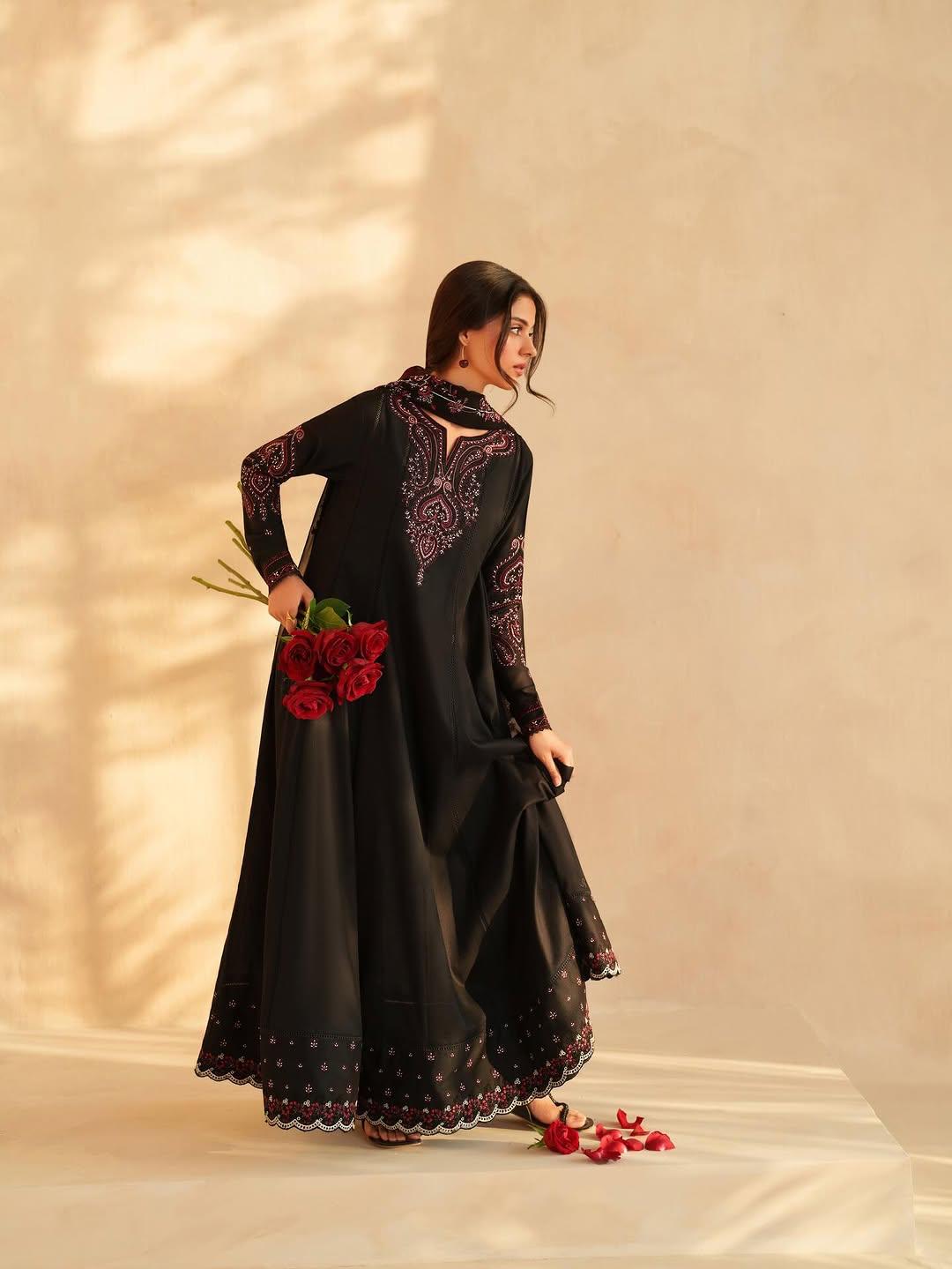 Anarkali Emb Maxi 3pc Set