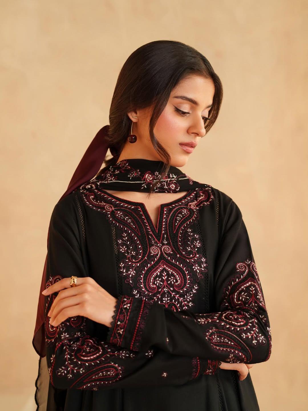 Anarkali Emb Maxi 3pc Set